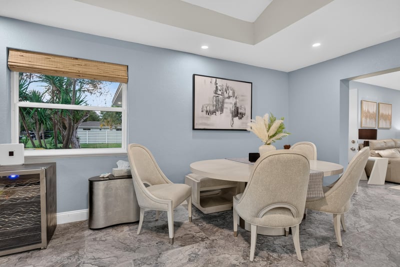 Dining room table with windows at 1525 8th St N, Jacksonville Beach, FL