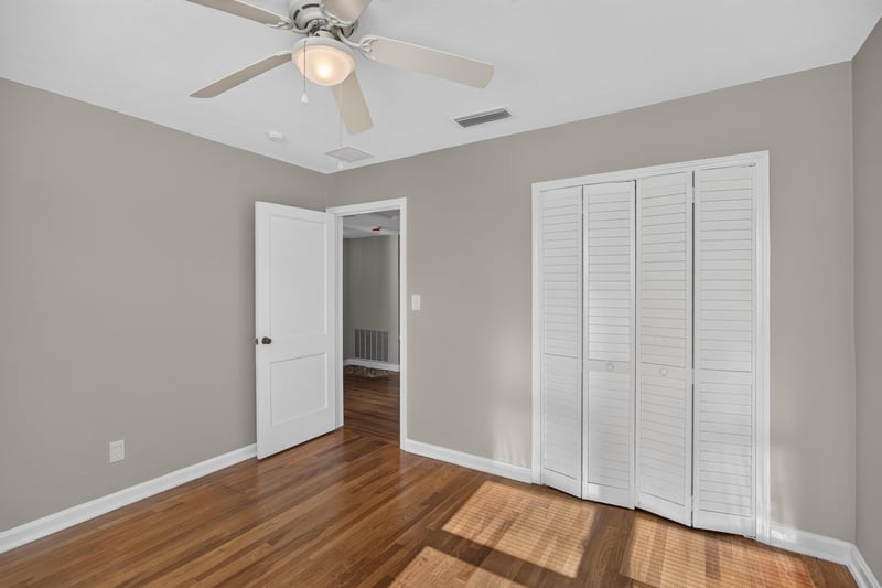 Room with closet and hardwood floors at 6338 Mercer Cir W, Jacksonville, FL