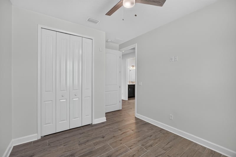 Bedroom with closet at 855 Flach Dr, St. Johns, FL