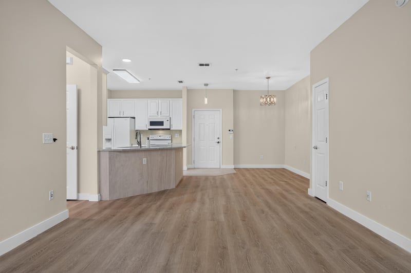 Dining area with chandelier at 11251 Campfield Dr unit 1202, Jacksonville, FL 32256