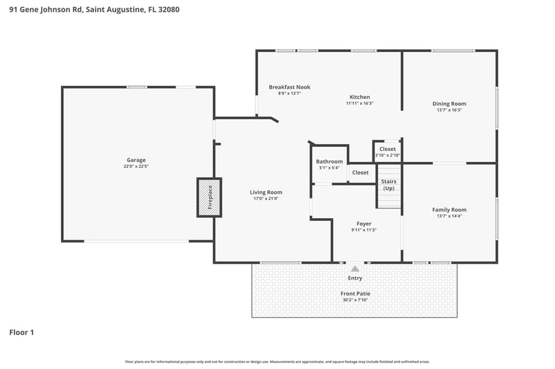 Floor plan 1 of 91 Gene Johnson Rd, St. Augustine, FL 32080