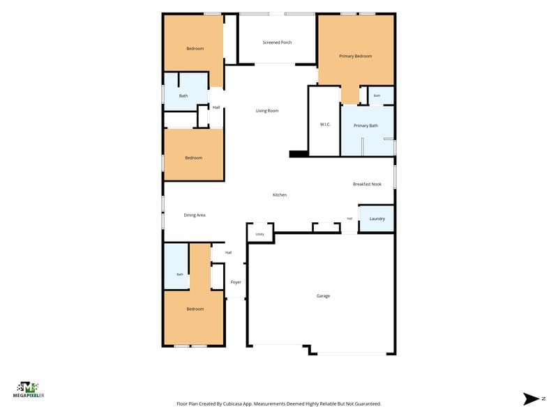 Floor plan 1 drawn by Megapixeler, Ansley Lake Dr, Jacksonville