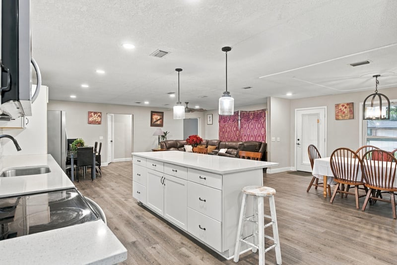 Kitchen and living area open floor plan at 357 Dillon Dr, Orange Park, FL