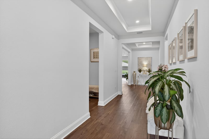 Hallway with wood floors at 85491 Fall River Pkwy, Fernandina Beach, FL 32034