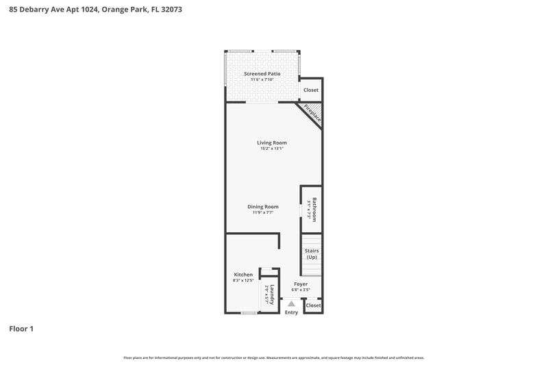 Floor plan 1 of 85 Debarry Ave apt 1024, Orange Park, FL 32073