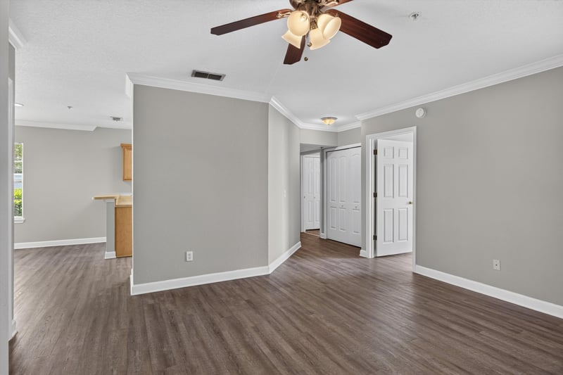 Room with closet and hardwood floors at 1701 The Greens Way 1415, Jacksonville Beach, FL 32250