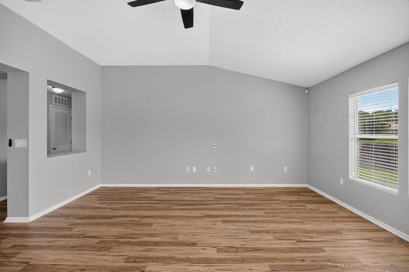 Empty room with wood flooring at 7545 Lirope St, Jacksonville, FL 32244
