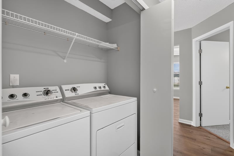 Laundry closet with washer and dryer at 1108 Hidden Cove Cir S, Atlantic Beach, FL 32233