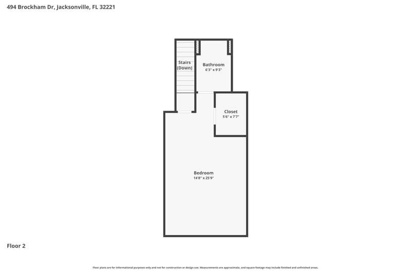 Floor plan 2 of 494 Brockham Dr, Jacksonville, FL 32221