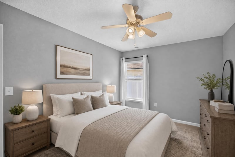 Bedroom with bed and dresser at 85 Amia Dr, St. Augustine, FL 32086