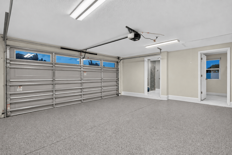Garage interior with overhead door at 1525 8th St N, Jacksonville Beach, FL