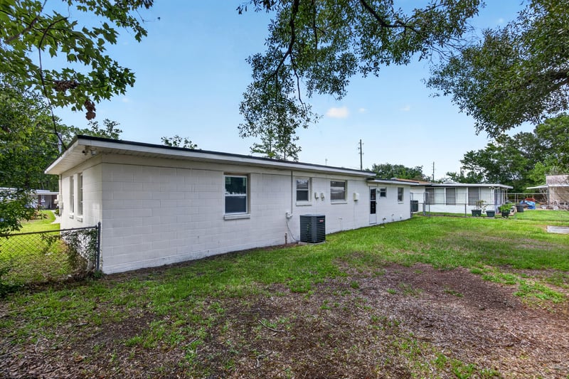 Back patio and yard at 6238 Randia Dr, Jacksonville, FL 32210