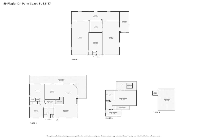 Floor Plan - Combined at 59 Flagler Dr, Palm Coast, FL 32137