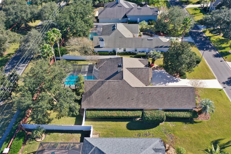 Side view from Drone at 320 Talwood Trce, Jacksonville, FL 32259