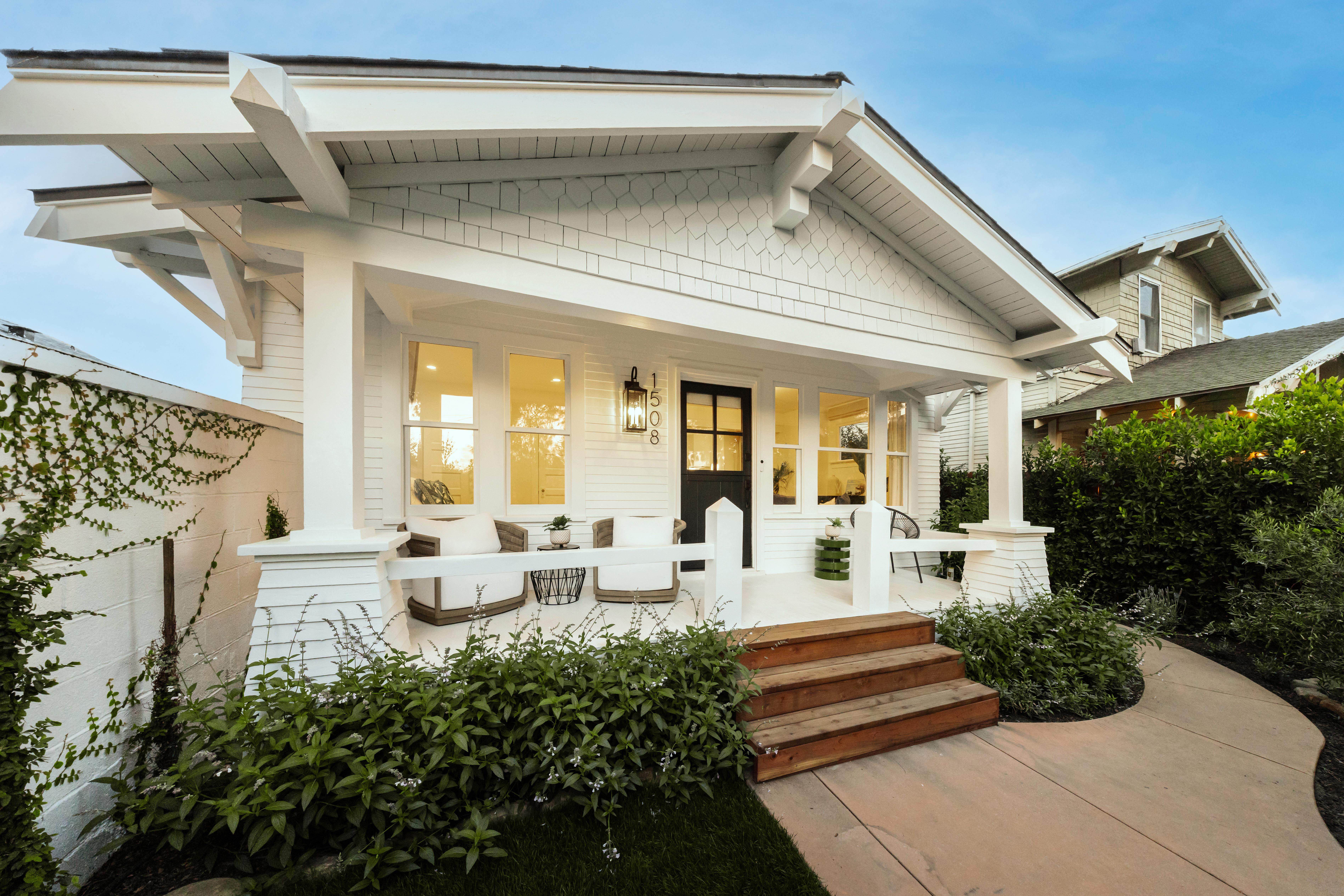 Professional real estate photography of outdoor living areas at 1508 De La Vina St, Santa Barbara CA — Southern California lifestyle imagery