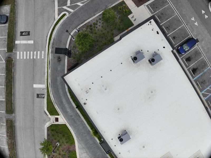 Aerial view of rooftop and crosswalk at 9406 Atlantic Blvd, Jacksonville, FL 32225