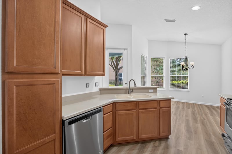Kitchen sink area with window view at 3101 E Banister Rd, St. Augustine, FL 32092