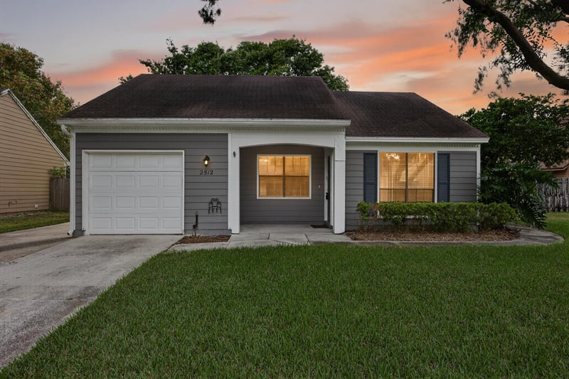 Front Twilight at 2512 Bluffton Dr, Jacksonville, FL 32224