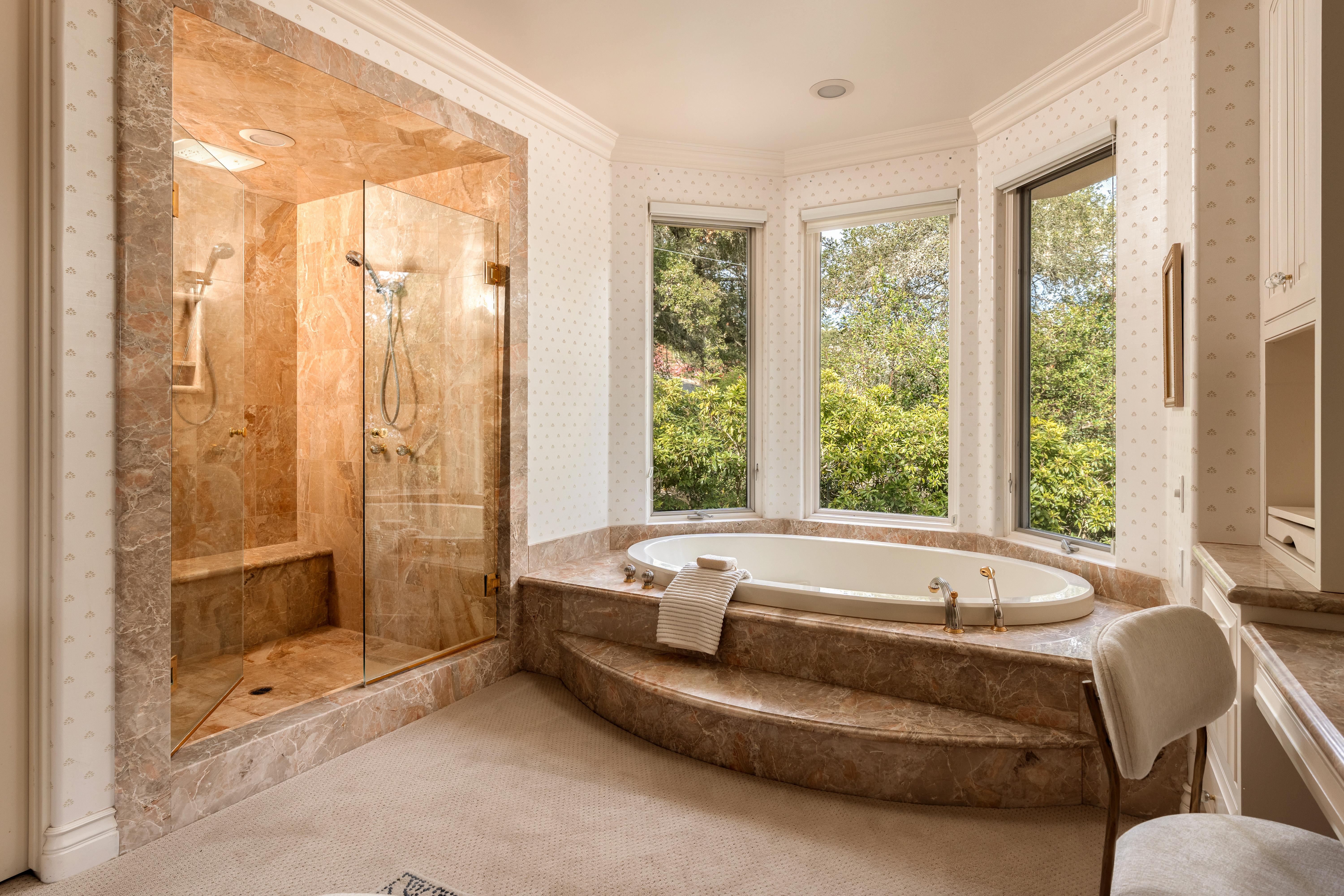 Matterport virtual tour of 5,000 sq ft residence at 450 El Cielito Rd, Santa Barbara — real estate photography Matterport 3D walkthrough capturing open-plan living spaces with views toward the Montecito foothills. Our team captured still photography, aerial drone photography, twilight photography, a Matterport virtual tour, a 2D floor plan, and a custom property website from afternoon through twilight.