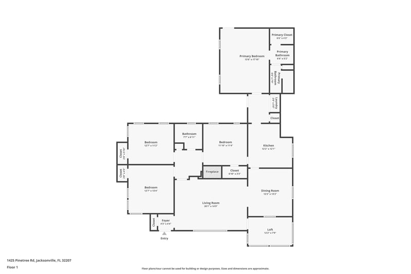 Floor plan 1 of 1425 Pinetree Rd, Jacksonville, FL 32207