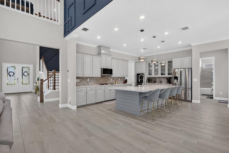 Open kitchen and living area view at 22 Azura Point