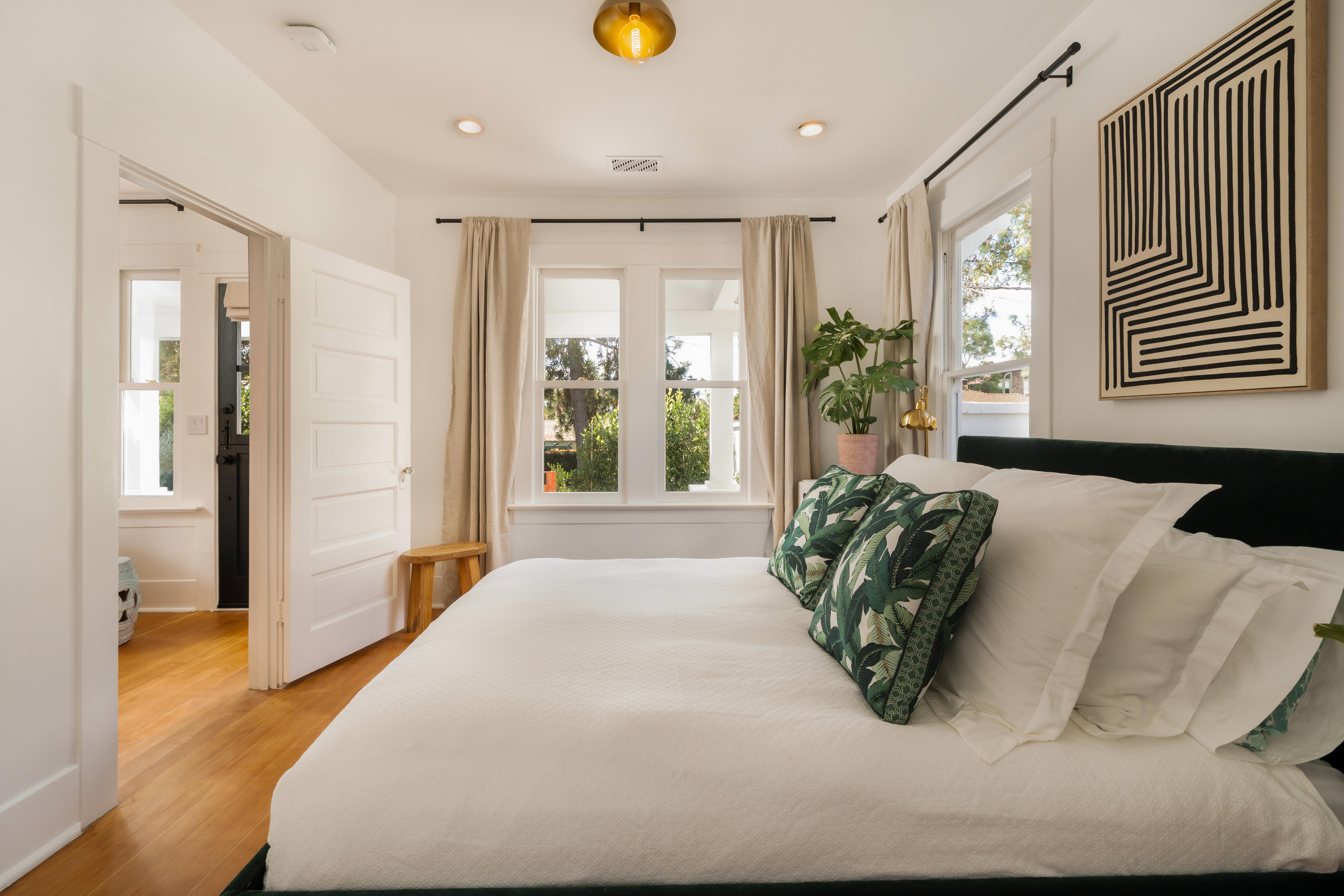 Virtual real estate photography of bedroom suite at 1508 De La Vina St, Santa Barbara — natural light and spatial detail by VirTour Media