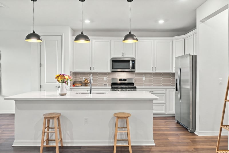 Kitchen island and cabinetry, photographed by Megapixeler on Torres Trace, St. Augustine