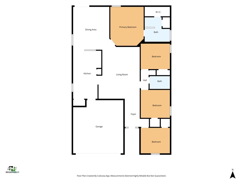 Floor plan 1 drawn by Megapixeler, Hillside Dr, Orange Park