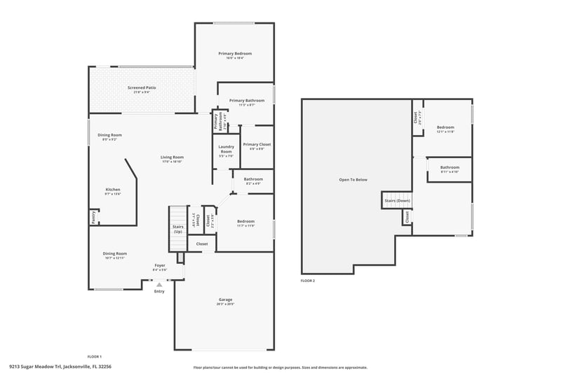 Floor plan 1 of 9213 Sugar Meadow Trail, Jacksonville, FL 32256