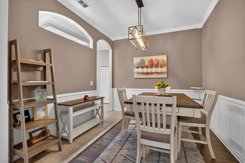 Dining room with pendant light and table at 2125 Blue Heron Cove Dr, Orange Park, FL 32003
