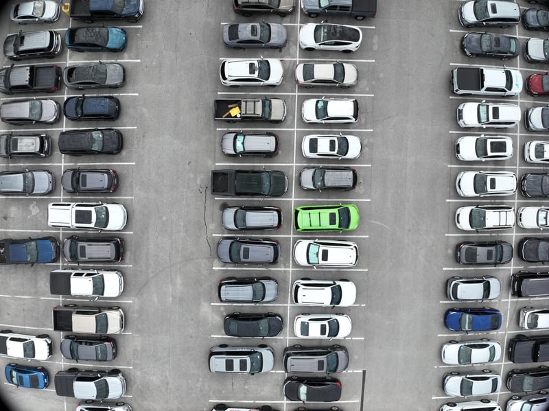 Aerial view of full parking lot at 9406 Atlantic Blvd, Jacksonville, FL 32225