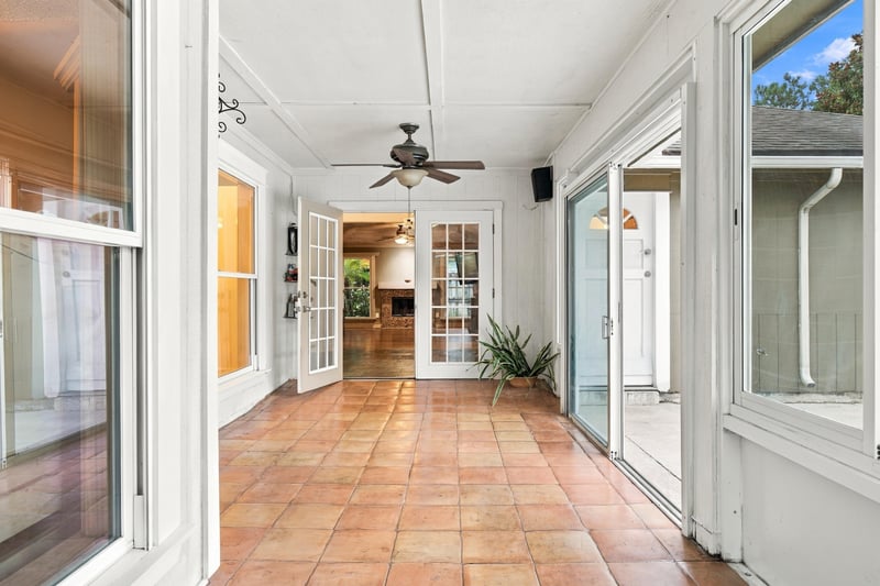 Sunroom hallway, photographed by Megapixeler on Winding Springs Ct, Jacksonville