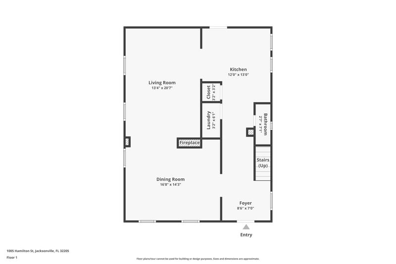 Floor plan 2 of 1005 Hamilton St, Jacksonville, FL 32205