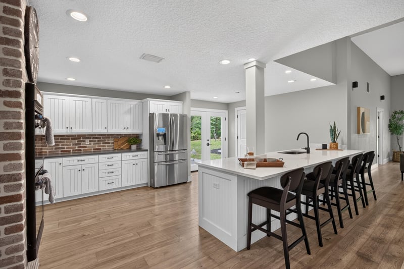 Kitchen with stainless appliances and island at 1161 Whispering Pines Rd, Jacksonville, FL 32259