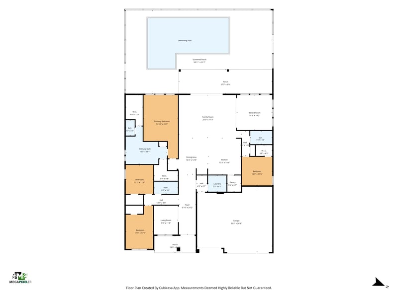 Floor plan 1 drawn by Megapixeler, Back Creek Dr, St. Augustine