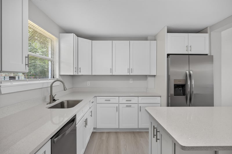 Kitchen sink and cabinetry view at 6238 Randia Dr, Jacksonville, FL 32210