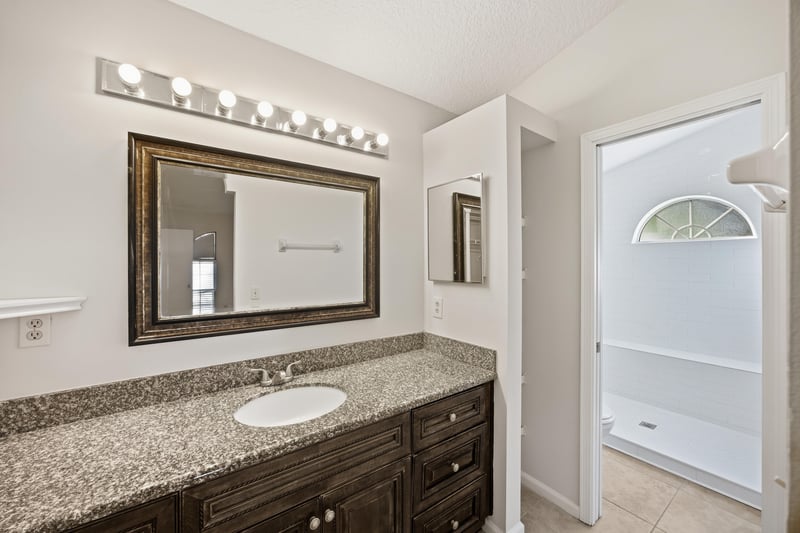 Bathroom vanity with mirror at 678 5th Ave N, Jacksonville Beach, FL 32250