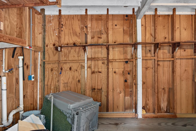Unfinished utility space with wood framing at 3113 Kline Rd, Jacksonville, FL 32246