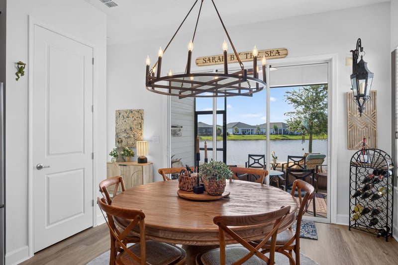Kitchen island with white quartz countertop at 129 Amberwood Dr, St. Augustine, FL