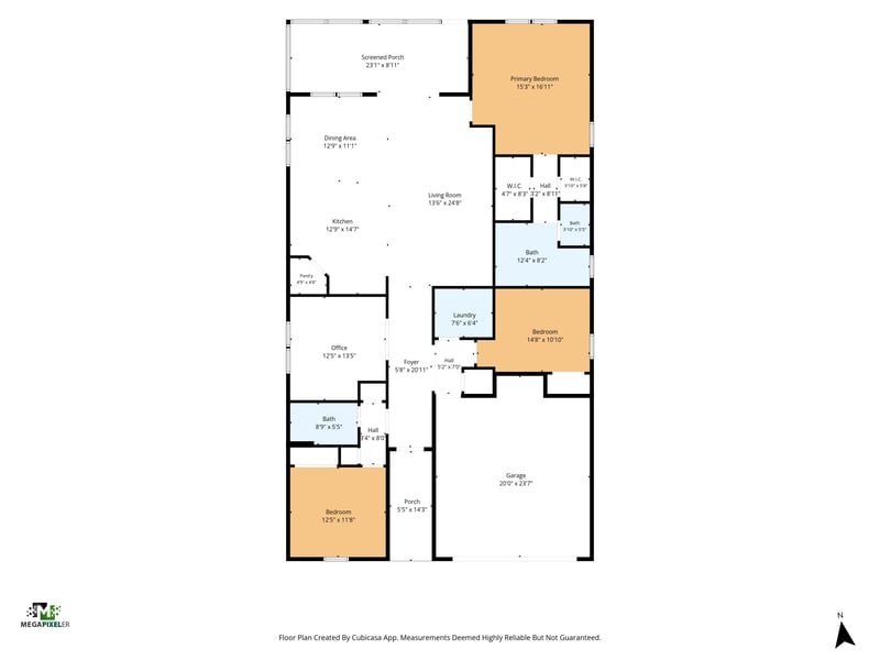 Floor plan of the home at 4319 Green River Pl, Middleburg, FL 32068