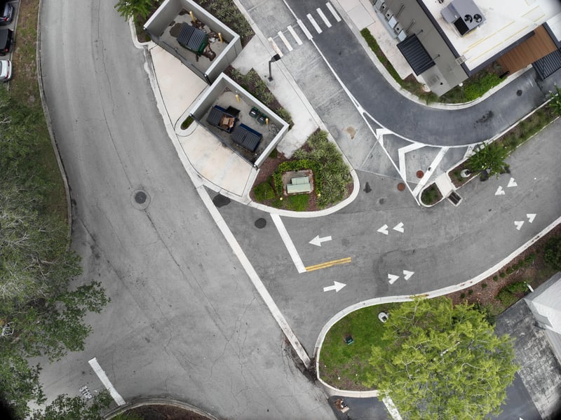 Aerial view of structure rooftop and drive at 9406 Atlantic Blvd, Jacksonville, FL 32225