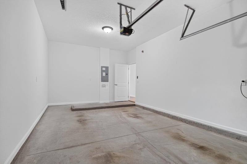 Garage interior, unfinished storage space at 39 Mellowood Ln, St. Augustine, FL 32092
