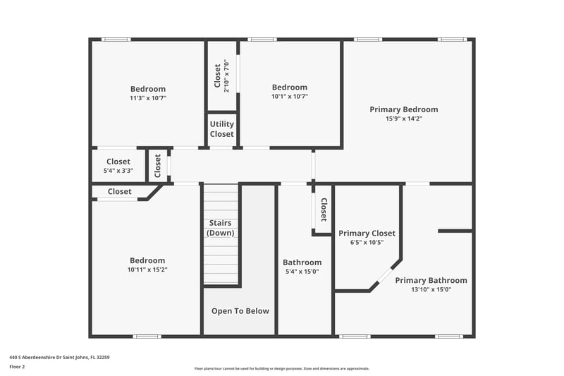 Floor plan 3 of 440 S Aberdeenshire Dr, St. Johns, FL 32259