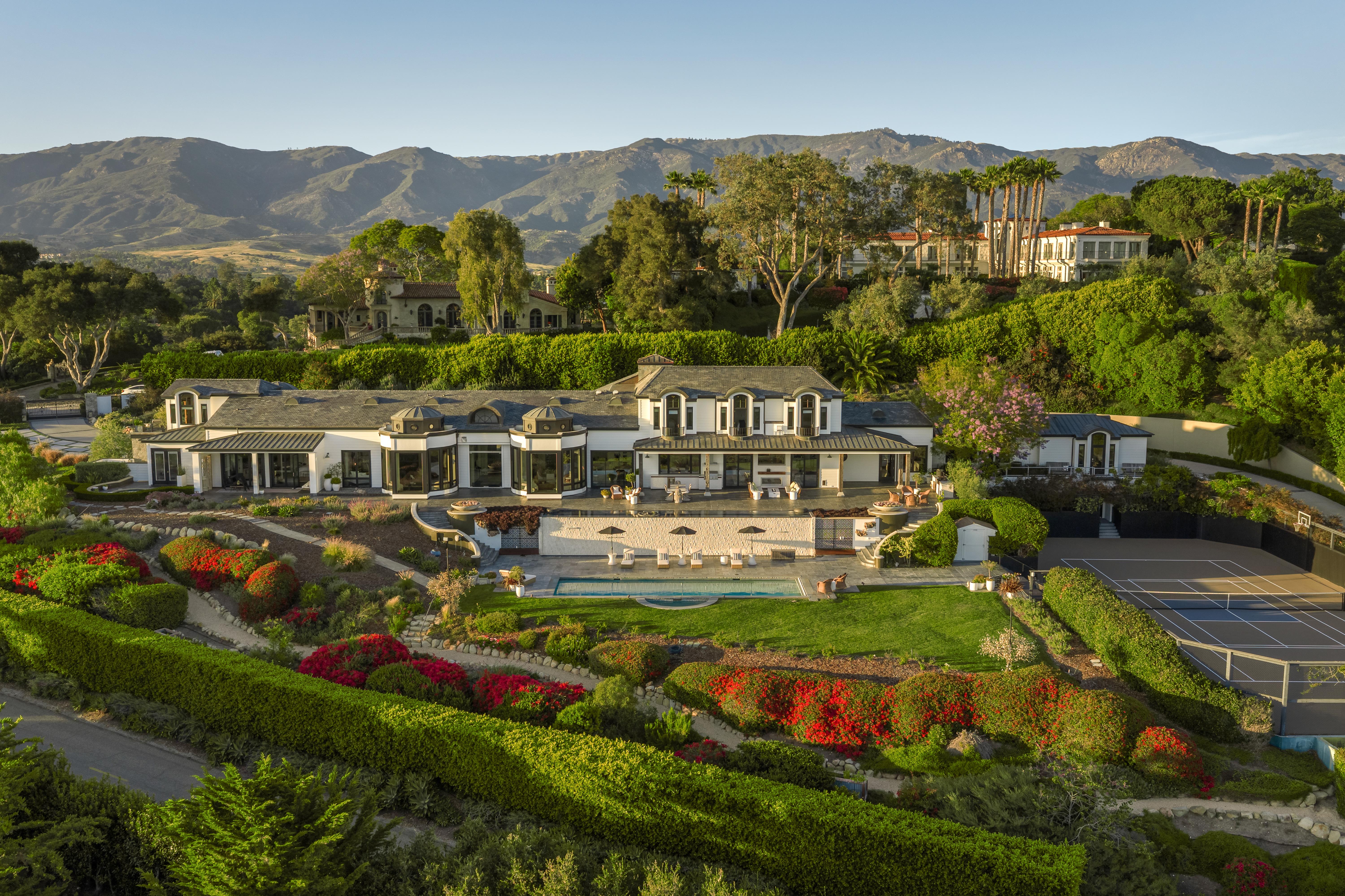 Virtual real estate photography of the interior living spaces at 4265 Cresta Ave, Santa Barbara — warm ambient light and architectural detail photographed as evening settles over the Montecito foothills. Our team captured twilight video and daytime and twilight reels from evening through twilight.