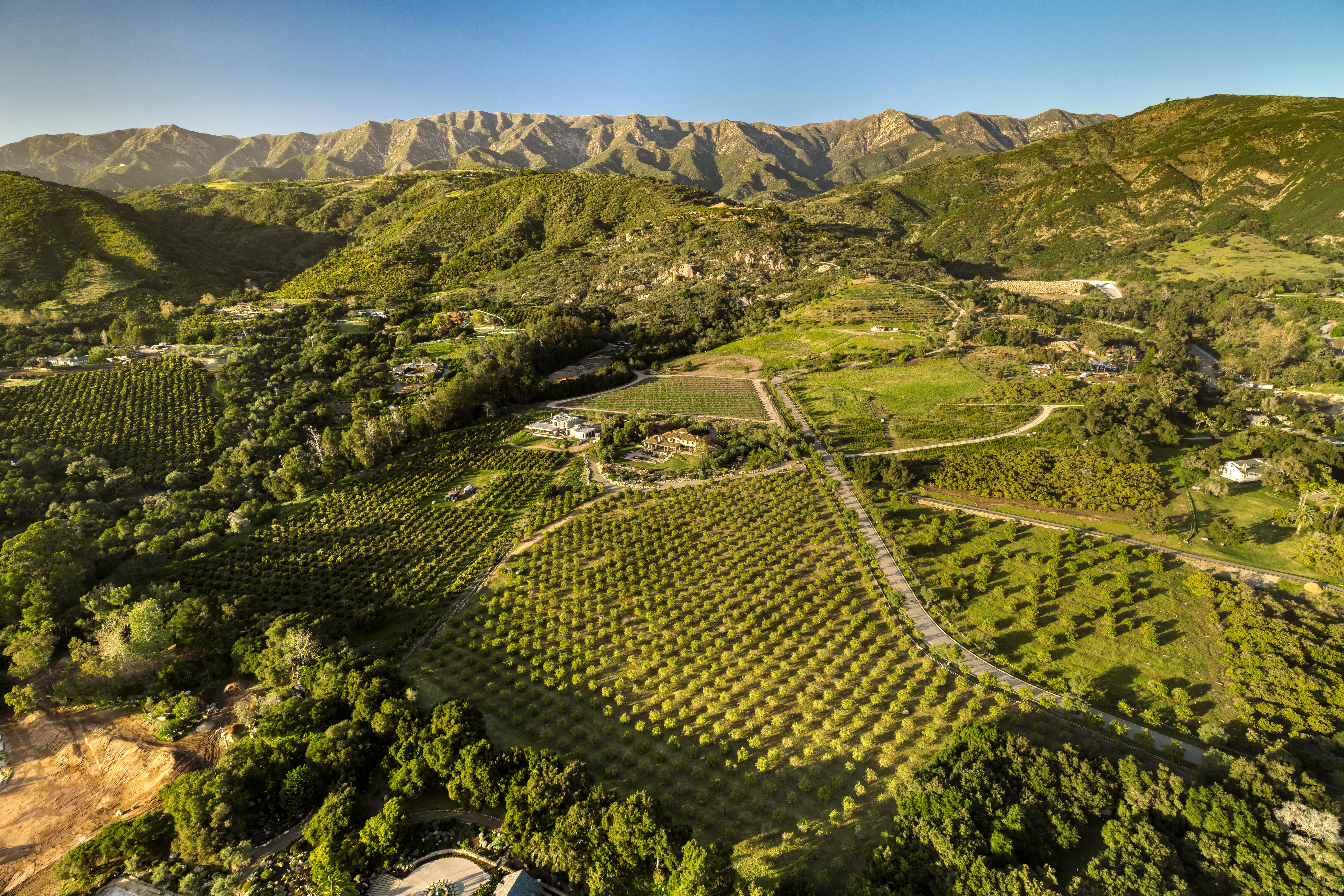 Real estate photography virtual tour and social media reel production at 1915 Monte Alegre Dr, Carpinteria — a Ventura and Santa Barbara County landmark estate documented in full by VirTour Media's premium photography and video team. Our team captured editorial photography, aerial drone photography via Inspire 3 Cinema Drone, a cinematic property video, a true vertical social media reel, and twilight photography from midday through twilight.