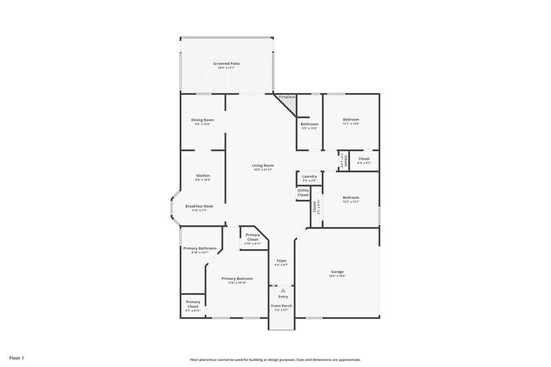 Floor plan 1 of 3211 Chantilly Ct, Orange Park, FL 32073