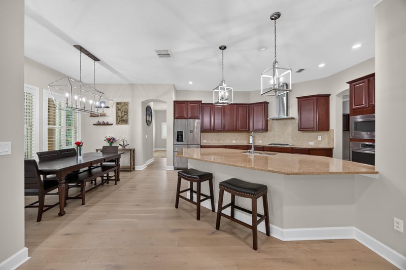 Kitchen with breakfast table and pendant lights at 276 Cross Ridge Dr, Ponte Vedra Beach, FL 32081