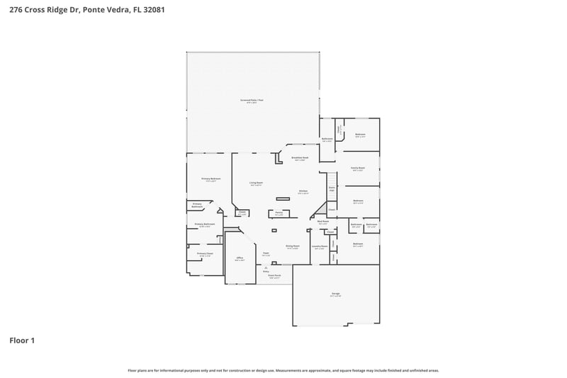 Floor plan 1 drawn by Megapixeler, Cross Ridge Dr, Ponte Vedra Beach
