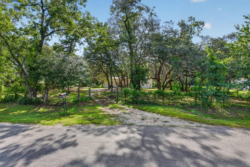 Driveway approach through trees at 3215 Robin Ln, Middleburg, FL