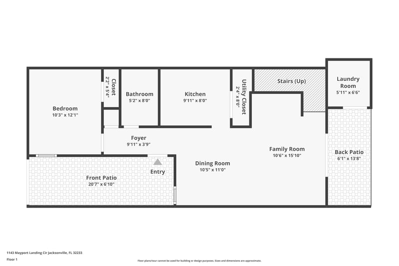 Floor plan 2 of 1143 Mayport Landing Cir unit 1, Jacksonville, FL 32233